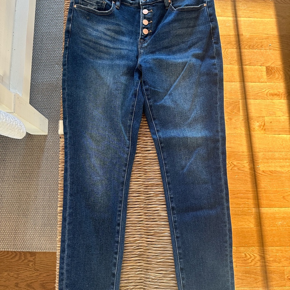 Altar'd State Blue Straight Leg Jeans Classic Denim